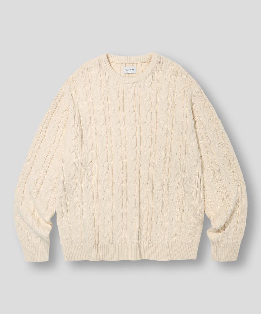 FILLUMINATE Mellow Round Knit - Ivory