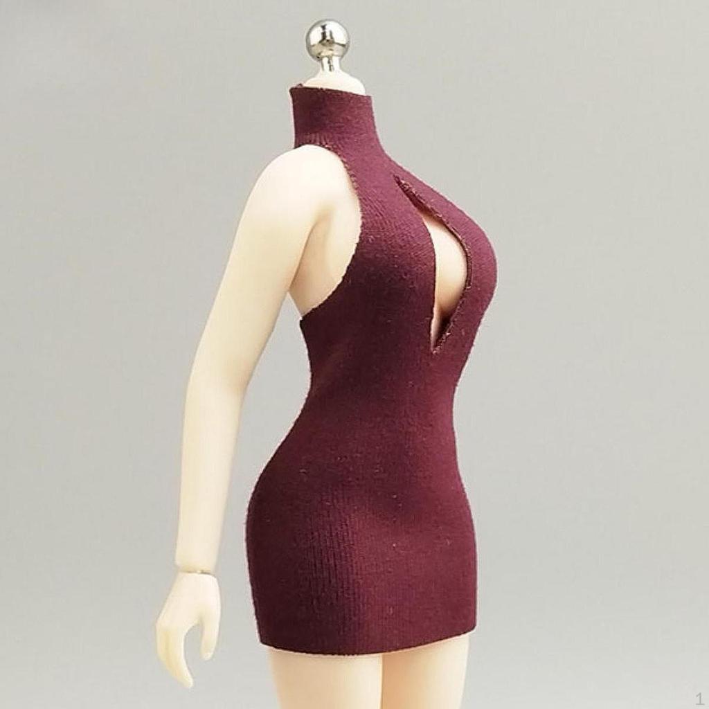 1/12 Action Figure Clothes Doll Costume Accessories Mini Dress Trendy Up Women for 6 Inch