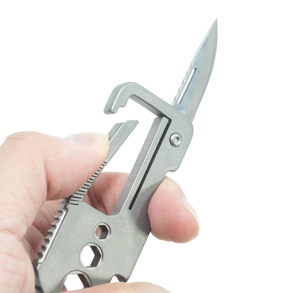 STEELMIGHT Key Titanium EDC Bottle Phillips Flathead Bicycle Mountaineering Keychain, Multi-Function Ring, Alloy, Tool, Multi-Tool, Opener,