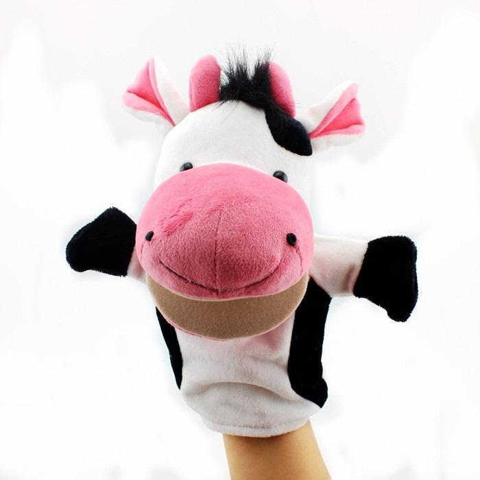 Zvířátka Loutkové plyšové hračky Roztomilé plyšové panenky Vzdělávací hračky pro miminka Lev Slon Dinosaurus Opice Děti Dárky