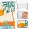 Tropical Palm Trees And Sunset Pattern Waterproof Shower Curtain 180X200Cm - Beach Style Print Bath Curtain For Home Decor