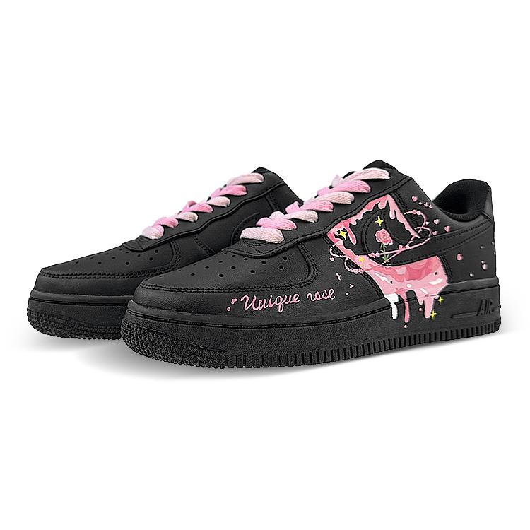 Nike Low top Skateboard Shoes Women's Black Pink DD8959-001(Team40-)