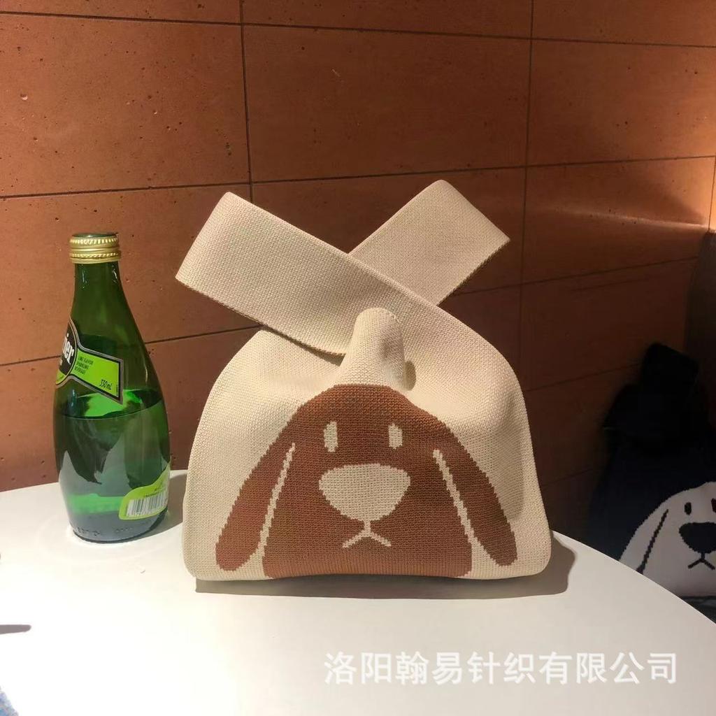 Sommer Damen Niedliche Mini-Tasche Vielseitige Mode Handytasche Cartoon Gestrickte Handtasche Umhängetasche Umhängetasche