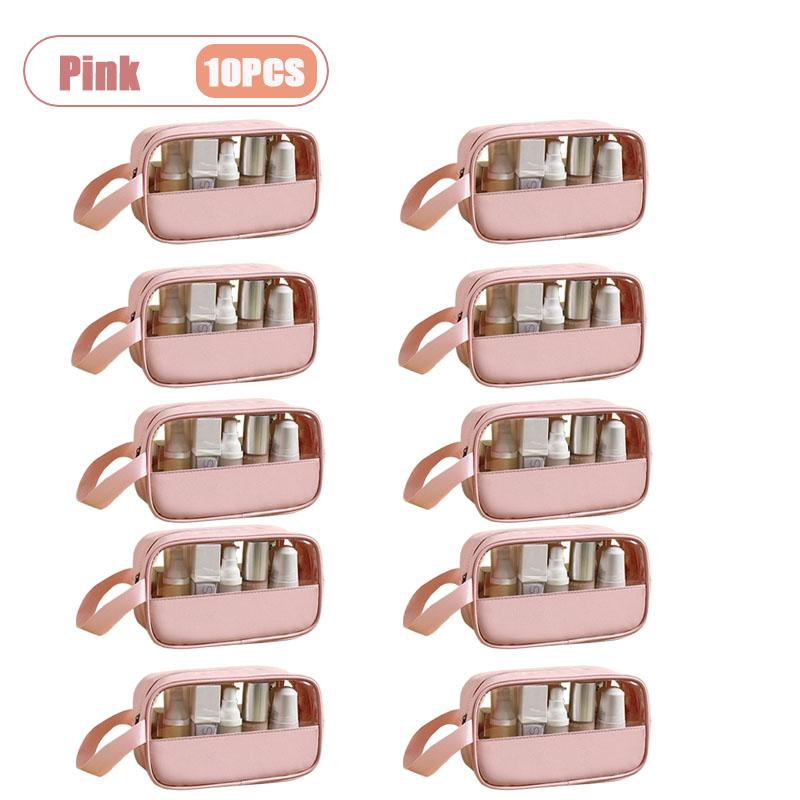Waterproof Makeup Toiletry Bag PVC Travel Organizer with Handle Cosmetic Pouch Shower Carry Case Portable Storage