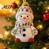 Christmas Gift Tags Snowman Hanging Ornament, 2D Acrylic Lightweight Pendant, Fade Ornaments Resistant Piece for Holiday Tree Party Festive