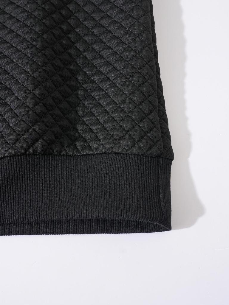 2025 Spring & Autumn Waffle Knit Solid Color Jacquard Hoodie