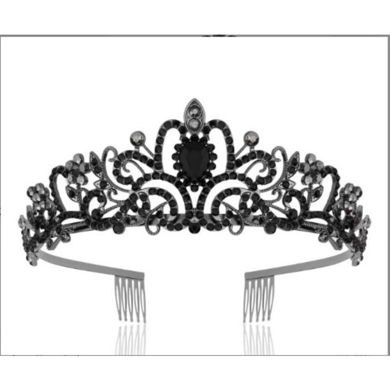 Bride's Crown Headwear Alloy Rhinestone Hair Band Wedding Crown Birthday Hair Accessory Style Headband Accessory