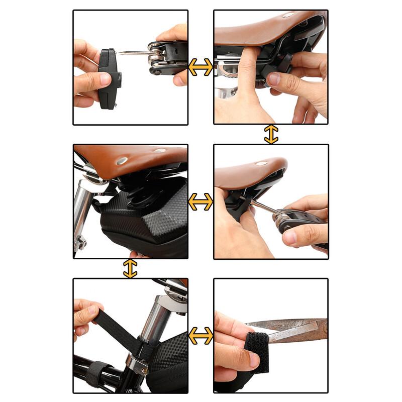 B-SOUL Waterproof Carbon Fiber Pattern Bicycle Saddle Bag