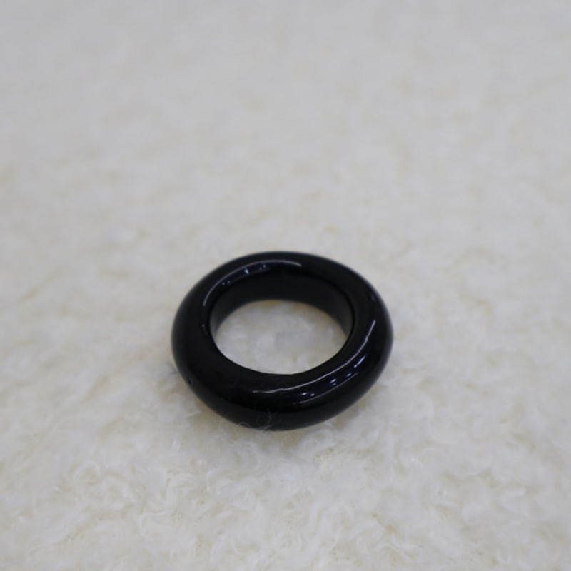 APIOH BLACK GLASS RING
