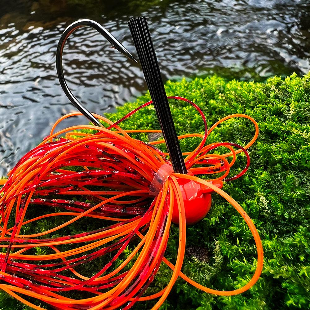 Bearded Lao Lure Bait Anti Hanging Bottom 7g10g14g21g Jig Grass Blocking Lead Head Hook Sea Bass Fake Fish Bait