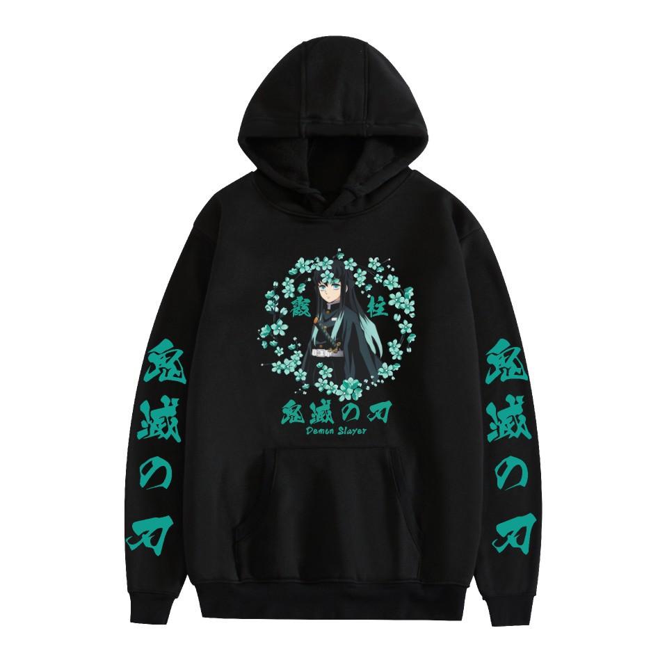 New Demon Slayer Japanese Anime Series Printed Men's Fashion Casual Hooded Long-sleeved Sweatshirt Adult Couple Top Pullover