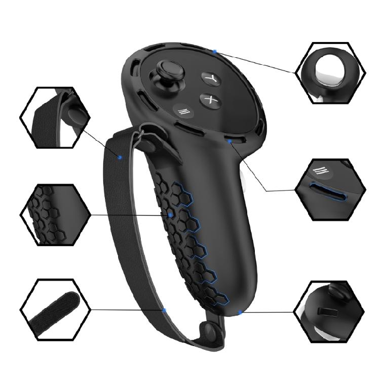 Anti Slip Silicone Cover Shell for Quest3 VR Controllers Game Handle Secure Grip