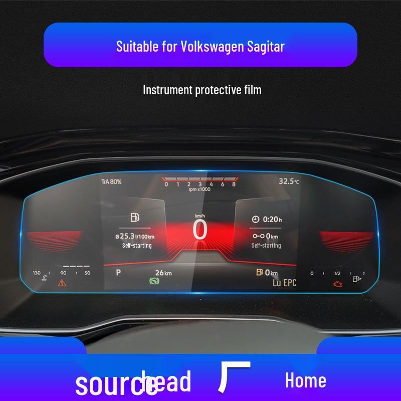 Volkswagen Sagitar Displayschutz: Kratzfeste gehärtete Folie für Navigation und Mittelkonsole.