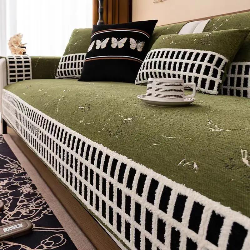 Modern And Simple Chenille Sofa Cushion Four Season Universal Anti Slip And Dustproof For Living Room Decoration Sofa Cushion