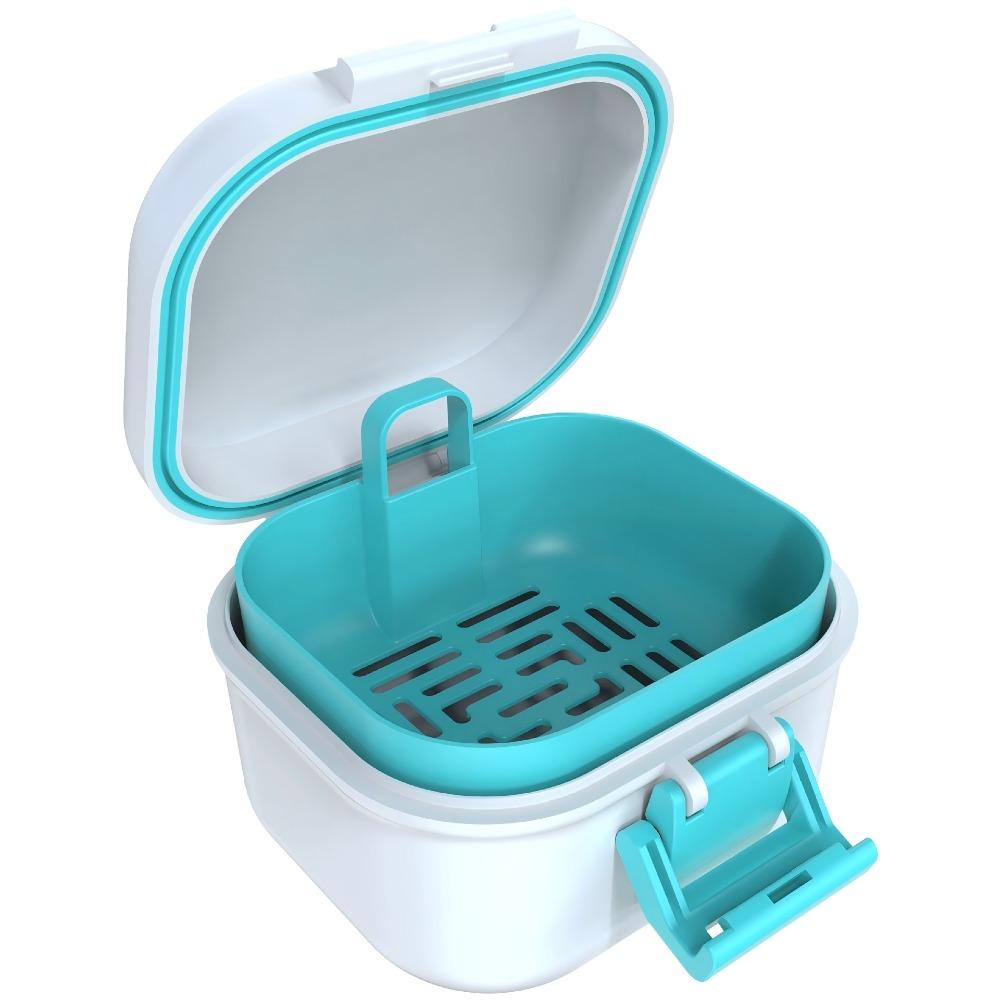 Double-Layer Leak-Proof Denture Soaking Cup Portable Denture Container  Oral Hygiene