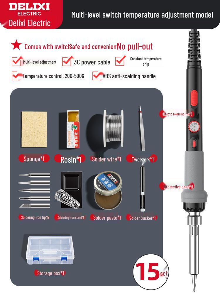 Delixi Electric Soldering Pen: Compact Household Repair Tool and Welding Artifact