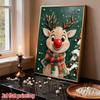 Frameless Pearl Painting Kit Christmas Reindeer Aesthetic Wall Art DIY Sparkling Bead Canvas Room Decor Creative Craft