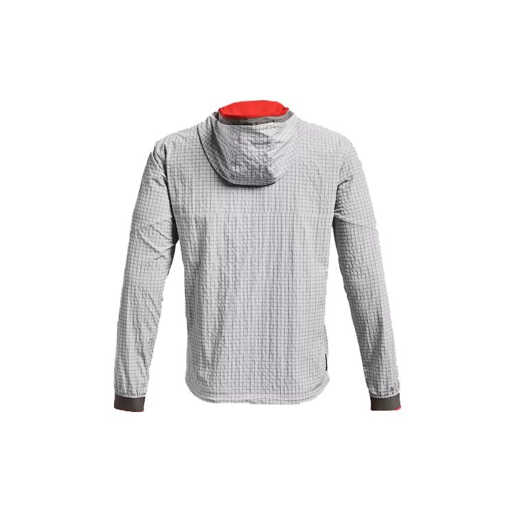 Under Armour Rush Series Color Block Zip Training Hoodie Men Gray 1366186-066