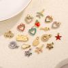CARLIDANA New Luxury Love Stainless Steel Heart Necklace Pendant Jewelry Inlaid Zircon Heart Charms Pendant DIY Accessories