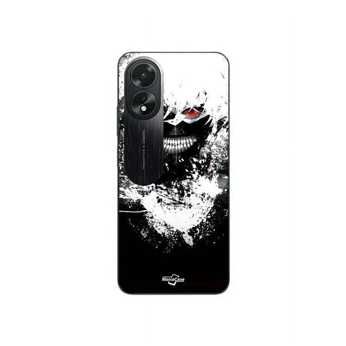 Coque de téléphone - MANIACASE - Oppo A58 - Tokyo Ghoul amine Ken Kaneki - Silicone TPU - Noir
