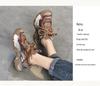 Women's Retro Genuine Leather Dad Sneakers - Autumn 2025