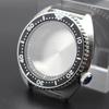 45mm Diving Watch Case 316L Stainless Steel For Turtle Abalone Seiko NH35 NH36 NH38 NH34 Movement 28.5mm Dial Sapphire 120clicks