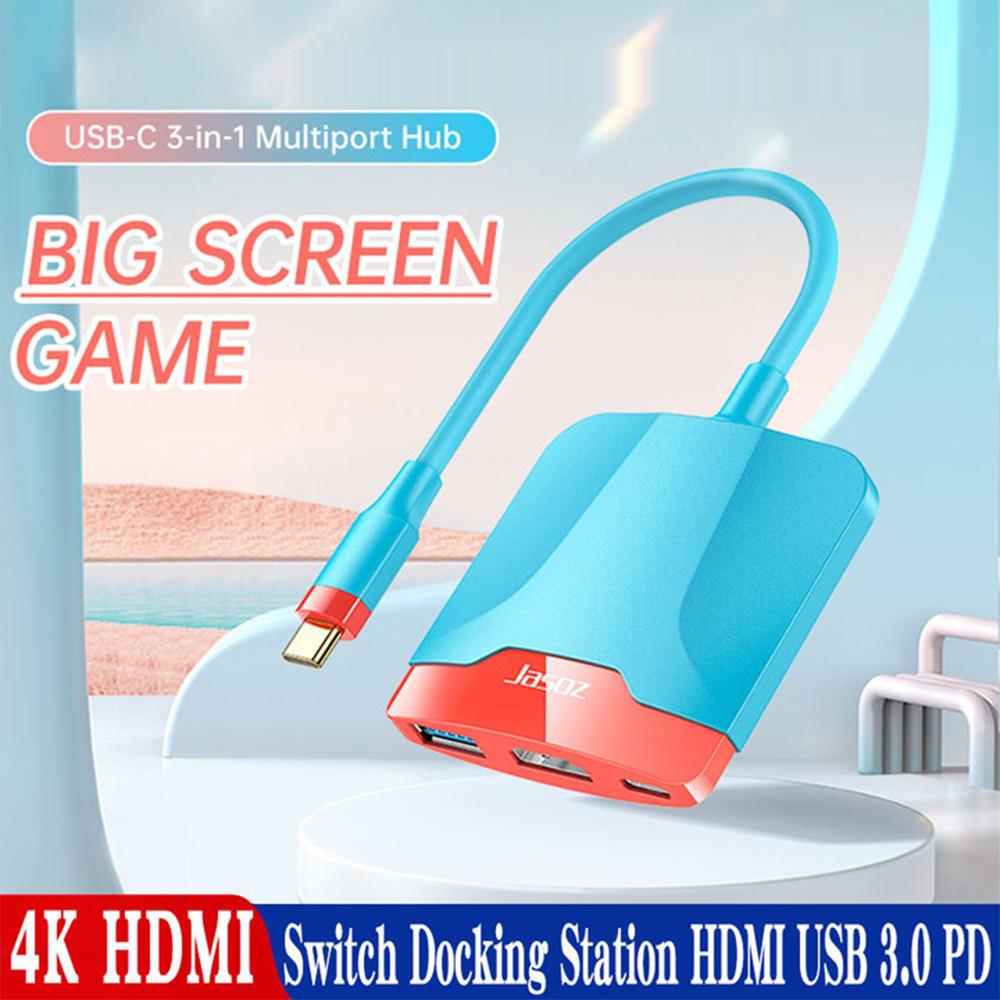 Multifunctional Type-c Simpler Expansion Metallic With Pd Charge Type Usb C 3.0 Hub 3 In 1 Adapter For Switch