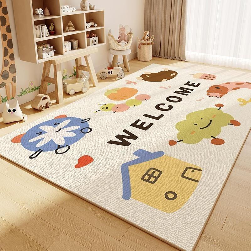 Living Room Anti Slip Carpet Floor Mat for Girls Reading Carpet  Bedroom Bedside Mat Children's Room Cartoon Home Decoration