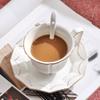 Luxury Ceramic Coffee Cup Spoon Plate Set Exquisite Milk Cups  Restaurant