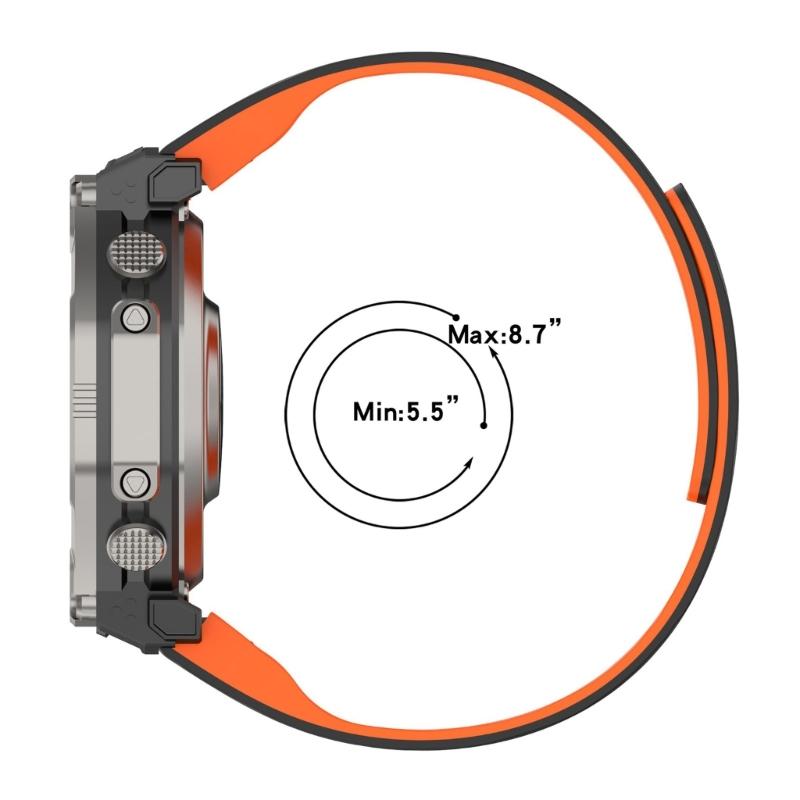 Weiches Silikon-Sportarmband Geeignet für 26MM Smartwatch Magnetverschluss Design Leicht für Watch Ultra2