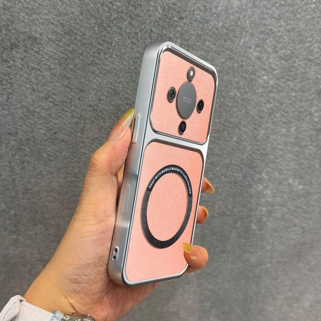 Upgraded Big Lens Protection Case for HONOR X9d,X9c Smart Luxury Leather Casing with Magnetic Ring