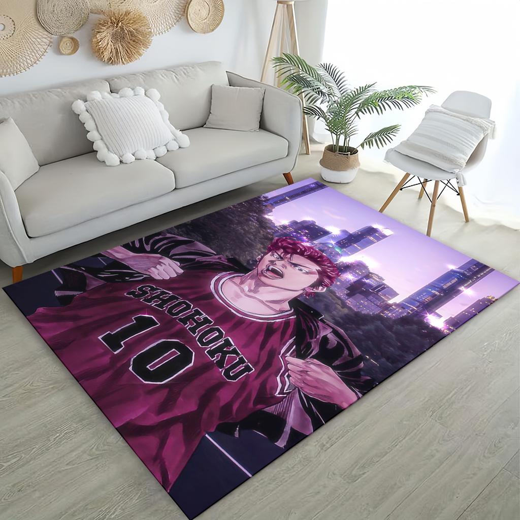 SHOHOKU 27 Style New SLAM DUNK Cartoon Basketball Anime Carpet Rug for Living Room Bedroom Home Sofa,Kid Play Non-slip Floor Mat