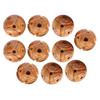 10Pcs Peach Wood Beads Carving for   Bracelet Necklace Crafts Pendants Accessories