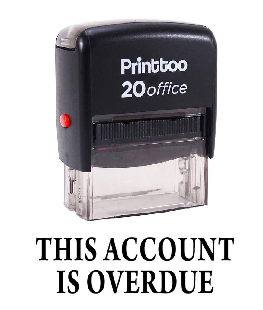 Printtoo THIS ACCOUNT IS OVERDUE Self Inking Rubber Stamp Office Stationary Custom