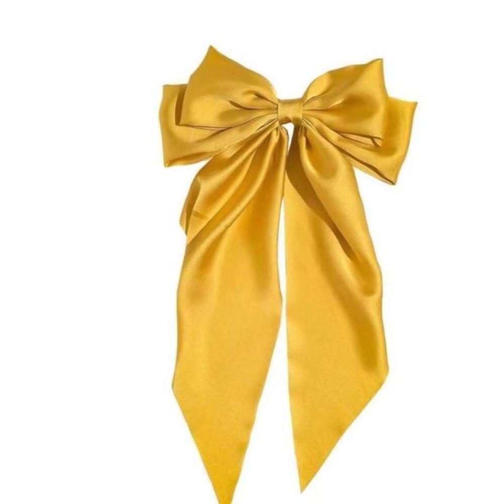 

Korean Black Bow Hair Clip Double Layer Women Barrette High Ponytail Hair Accessory