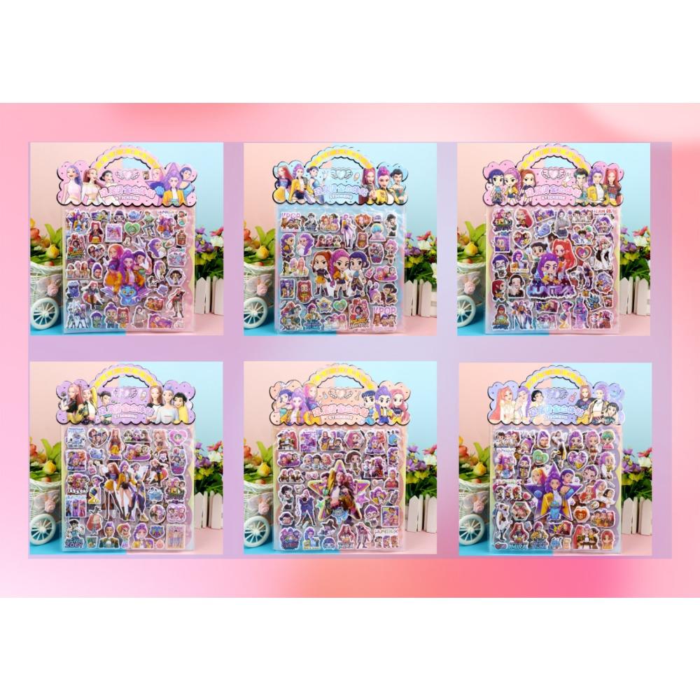 New Children's 3D Cartoon Stickers Rumi Mira Demon Hunter Creative DIY Double Layer Children's Decorative Toys