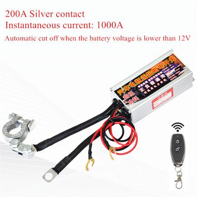 Universal Integrated Automatic Auto Wireless Remote Control 12v 200A Silver Contact Car Battery Disconnect Cut Off Isolator Master Switches