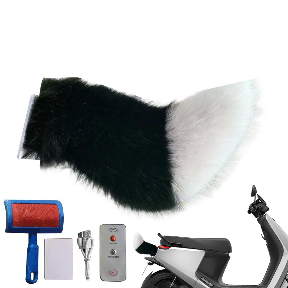 

Motorbike Animal Tail Remote Control Plush Prank Ornament Adjustable Swing Animal Tail For Scooter For Women Female Rider Anime
