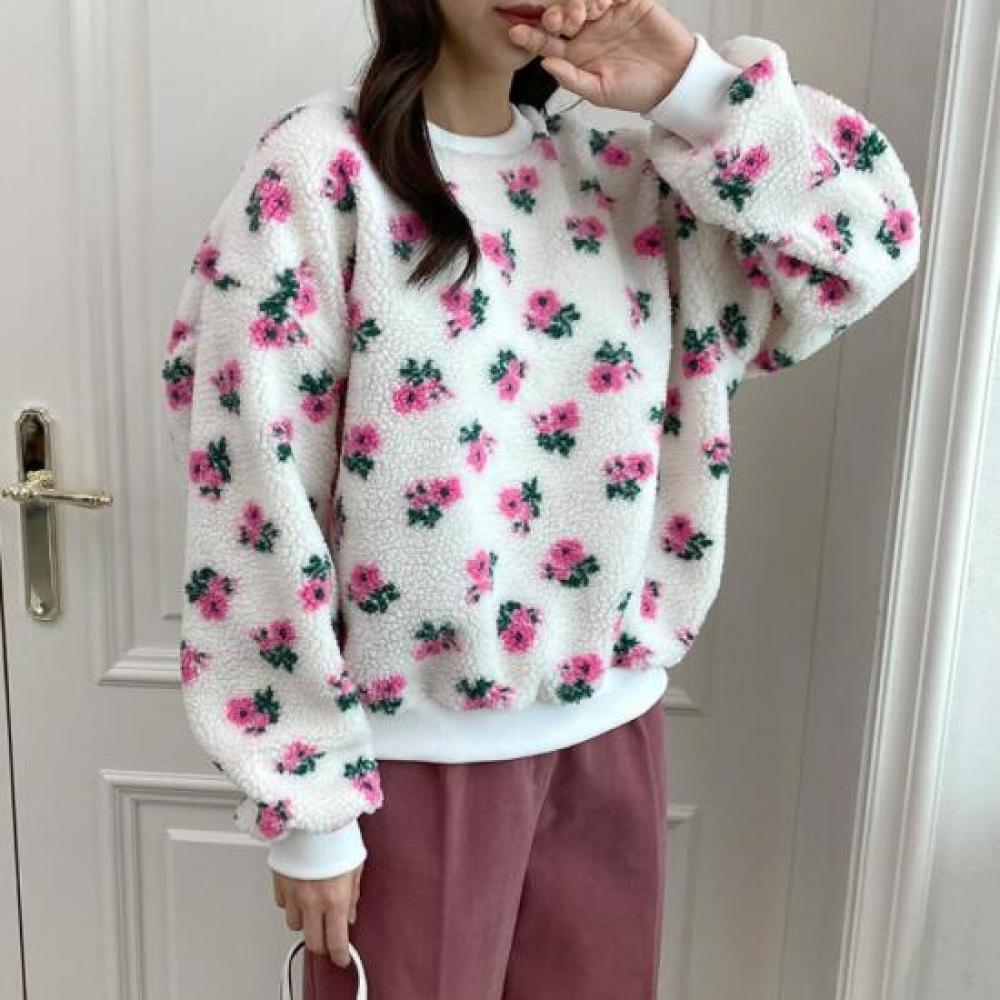 New Arrivals Open Run Avanli Women Dumble Flower Sweatshirt