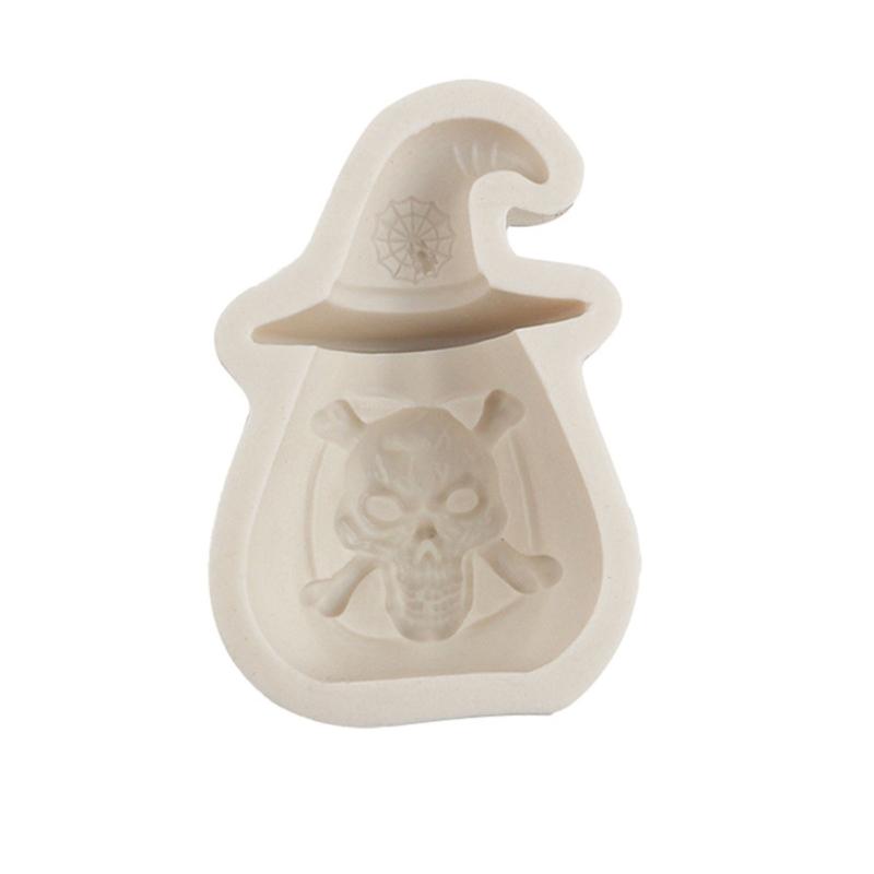 Cartoon Halloween Fondant Chocolate Mold Cake Decorating Tools Skull Bat Tombstone Baking Silicone Mold Easy to Clean