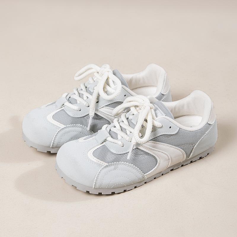 

Легкие спортивные туфли на тонкой подошве для моральной подготовки, женские, новые весенние и осенние туфли 2025 года, маленькие белые туфли, универсальные повседневные туфли на плоской подошве с круглым носком 35