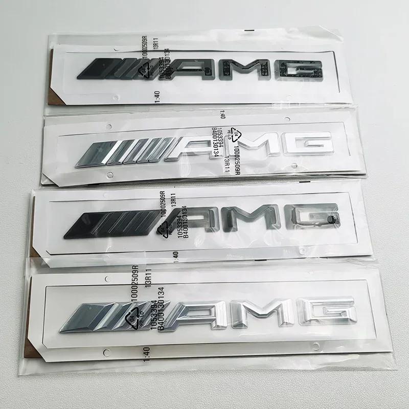 1pcs 3D ABS Black Logo AMG Emblem Letters  trunk Badge For Mercedes Benz W204 W205 W176 W177 W212 W213 AMG Sticker Accessories