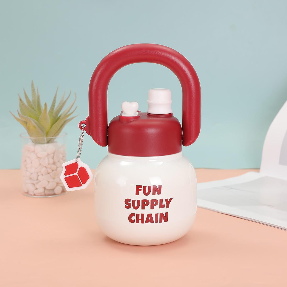 

Изолированная бутылка для двух напитков большой вместимости – Портативный сепаратор для чая и воды для девочек и пар 650ml красный