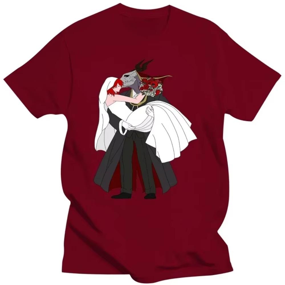 New Anime carton The Ancient Magus' Bride Tops Tee White T-shirt The Ancient Magus Bride Unisex T-shirt