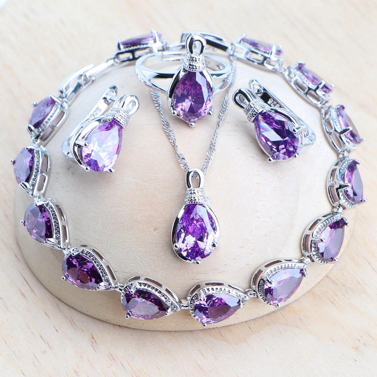 

Свадебный комплект ювелирных изделий из кубического циркона для женщин, свадебные кольца/браслеты/серьги/подвеска, комплект ожерелья