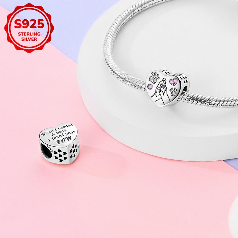 925 Silver Luminous Firefly Love Guitar Beads Pendant Fit Bracelet DIY Women Jewelry Gift