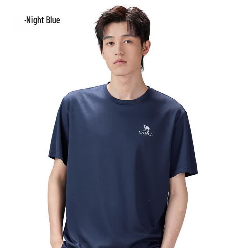 CAMEL Men s Quick-Dry Round Neck Short Sleeve T-Shirt M
