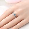 New In Rings Copper Jewellery Certified Delicate Blue Zircon Turtle Authentic High Quality for Women Wedding Ring Set