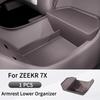 For 2025 2026 ZEEKR 7X Central Control Lower Level Organizer Storage Box Armrest Box Below Silicone Tray Car Accessory
