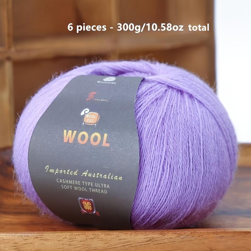 1PC Luxurious Wool Yarn Ultra Soft Anti-Pilling DIY Kit for Crochet & Hand Knitting Warm and Comfortable Wool Yarn 211g/10.58oz